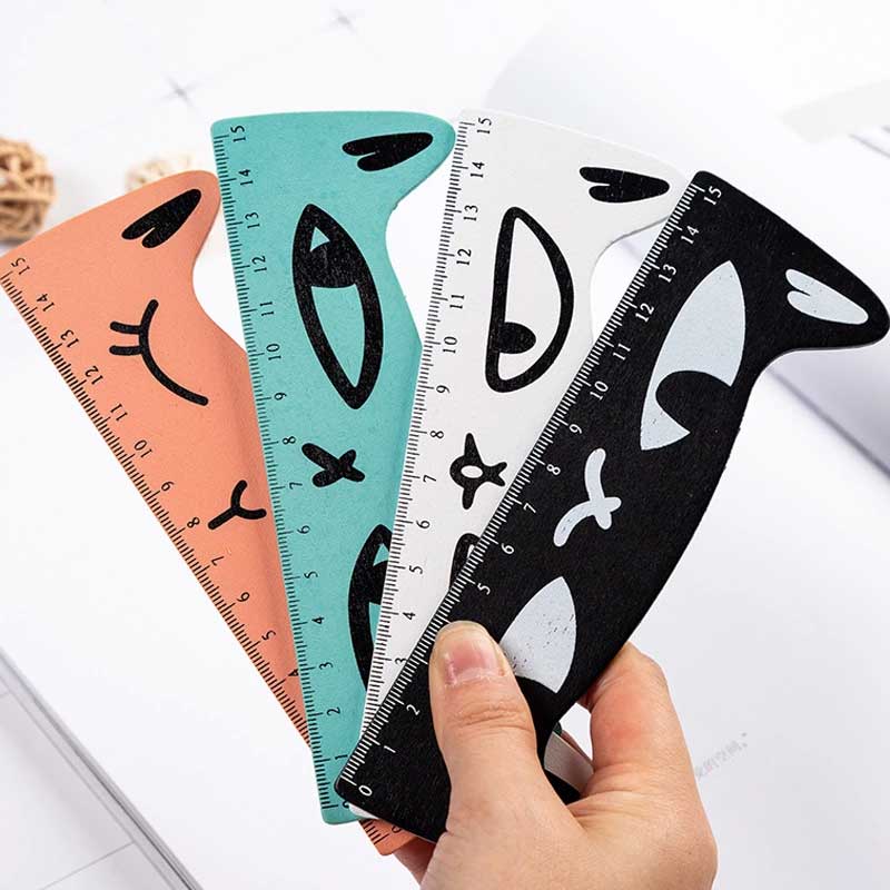 Cat Wooden Ruler 4pack - PushCases