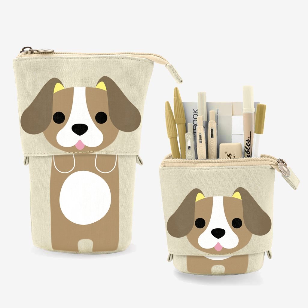 PLEPLE Bodul Bodul Puppy Zipper Pencil Case Pouch